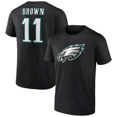 A.J. Brown Philadelphia Eagles Icon Player Name & Number T-Shirt Black | NFL