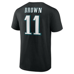 A.J. Brown Philadelphia Eagles Icon Player Name & Number T-Shirt Black | NFL
