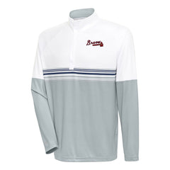 Atlanta Braves Antigua Bender Quarter-Zip Pullover Top - MLB