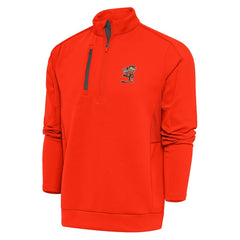 Cleveland Browns Antigua Team Logo Generation Quarter-Zip Pullover Jacket Orange | NFL