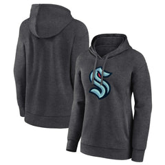 Seattle Kraken Women's Primary Logo Pullover Hoodie - Charcoal - NHL