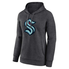 Seattle Kraken Women's Primary Logo Pullover Hoodie - Charcoal - NHL
