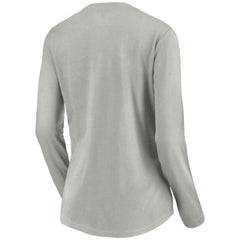 St. Louis Blues Women's Primary Logo Team Long Sleeve V-Neck T-Shirt - Heather Gray - NHL