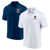 Chicago Bears Throwback Two-Pack Polo Set White/Navy | Fanatics