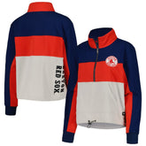 Boston Red Sox The Wild Collective Women's Color Block Half-Zip Jacket - MLB