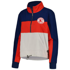 Boston Red Sox The Wild Collective Women's Color Block Half-Zip Jacket - MLB