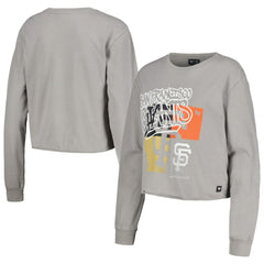San Francisco Giants The Wild Collective Women's Cropped Long Sleeve T-Shirt - MLB