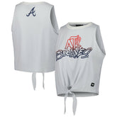 Atlanta Braves The Wild Collective Women's Twisted Tie Front Tank Top - MLB