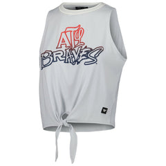Atlanta Braves The Wild Collective Women's Twisted Tie Front Tank Top - MLB