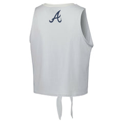 Atlanta Braves The Wild Collective Women's Twisted Tie Front Tank Top - MLB