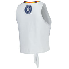 Houston Astros The Wild Collective Women's Twisted Tie Front Tank Top - MLB