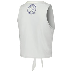 Milwaukee Brewers The Wild Collective Women's Twisted Tie Front Tank Top - MLB