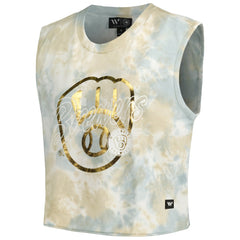 Milwaukee Brewers The Wild Collective Women's Washed Muscle Tank Top - MLB