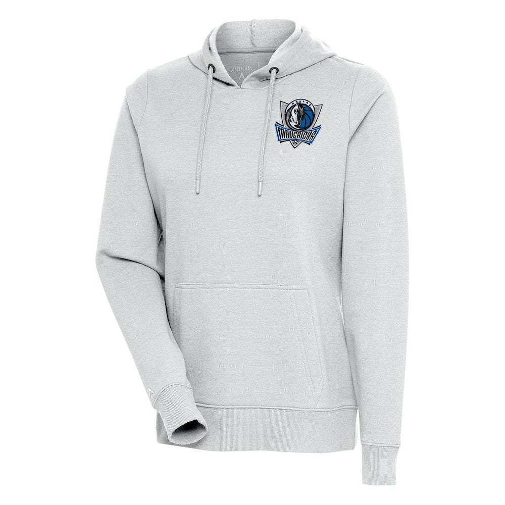 Dallas Mavericks Antigua Women's Action Pullover Hoodie Heather Gray - NBA