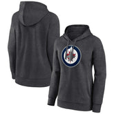 Winnipeg Jets Women's Primary Logo Pullover Hoodie - Charcoal - NHL