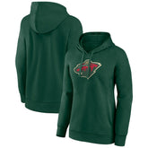 Minnesota Wild Women's Primary Logo Pullover Hoodie - Green - NHL