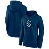 Seattle Kraken Women's Primary Logo Pullover Hoodie - Deep Sea Blue - NHL