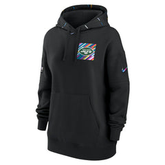 New York Jets Women's 2023 NFL Crucial Catch Club Pullover Hoodie Black | Nike for Sale