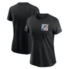 Atlanta Falcons Women's Crucial Catch Sideline Tri-Blend T-Shirt Black | Nike for Sale