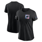 Carolina Panthers Women's Crucial Catch Sideline Tri-Blend T-Shirt Black | Nike for Sale