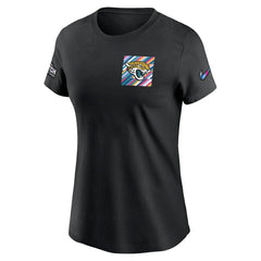 Jacksonville Jaguars Women's Crucial Catch Sideline Tri-Blend T-Shirt Black | Nike for Sale