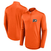 Philadelphia Flyers Fanatics Mock Neck Quarter-Zip Top - Orange - NHL