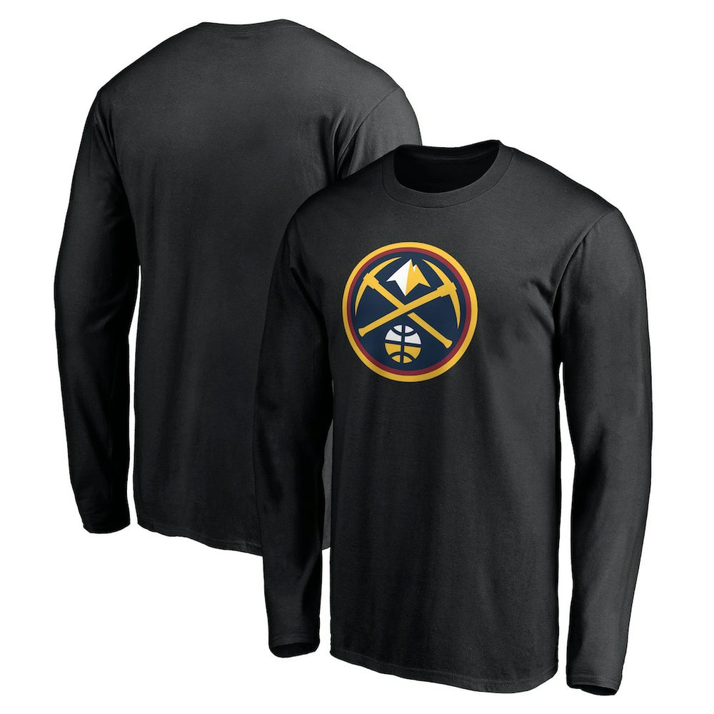 Denver Nuggets Primary Team Logo Long Sleeve T-Shirt Black - NBA