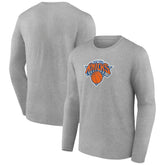 New York Knicks Primary Team Logo Long Sleeve T-Shirt Gray - NBA