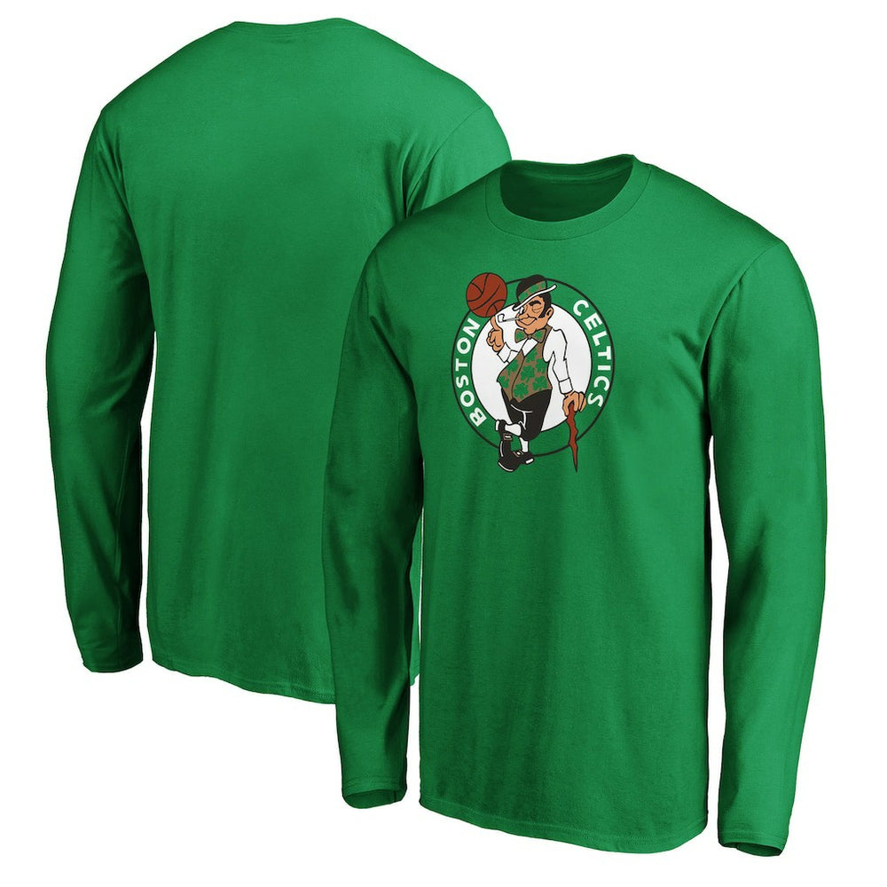 Boston Celtics Primary Team Logo Long Sleeve T-Shirt Kelly Green - NBA
