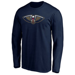 New Orleans Pelicans Primary Team Logo Long Sleeve T-Shirt Navy - NBA