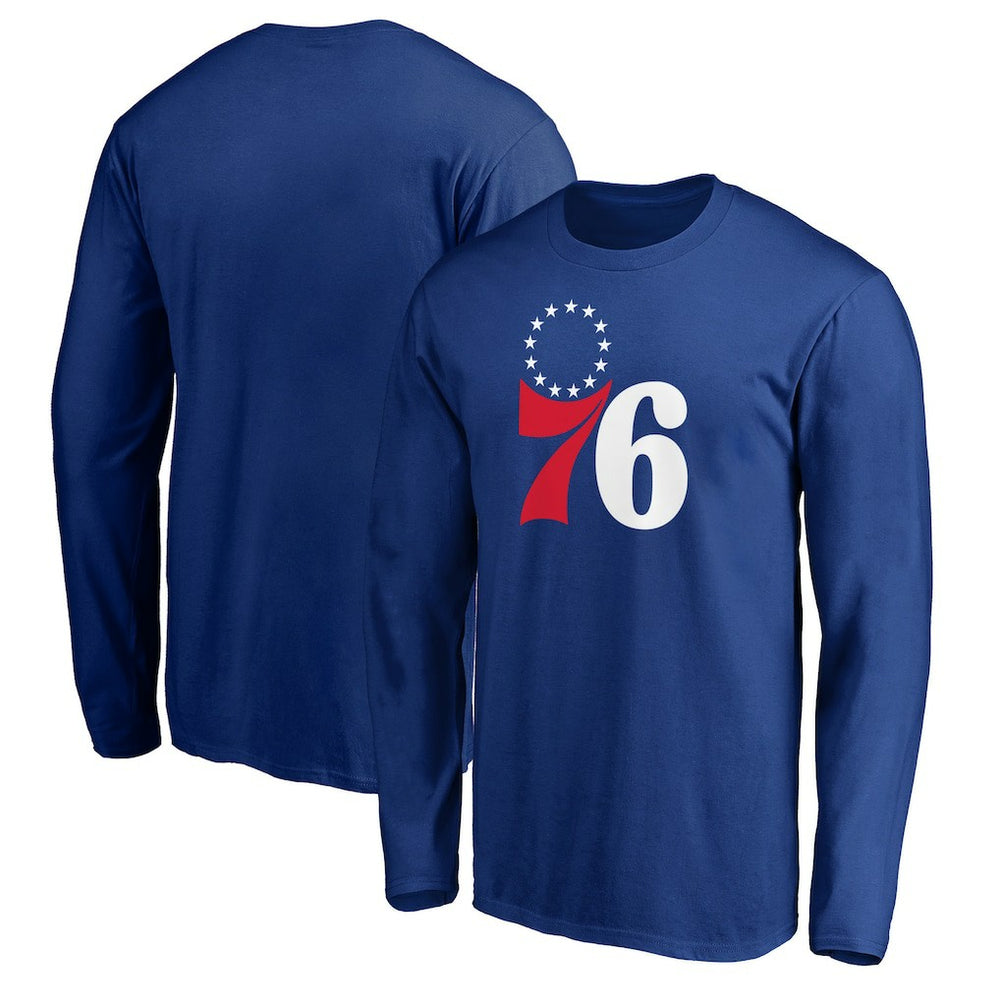 Philadelphia 76ers Primary Team Logo Long Sleeve T-Shirt Royal - NBA