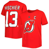 Nico Hischier New Jersey Devils Youth Player Name & Number T-Shirt - Red - NHL
