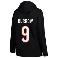 Joe Burrow Cincinnati Bengals Profile Women's Plus Size Player Name & Number Pullover Hoodie Black | NFL