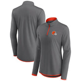 Cleveland Browns Women's Adult Corner Long Sleeve 1/4 Zip Top Gray | NFL