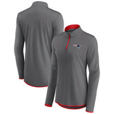New England Patriots Women's Adult Corner Long Sleeve 1/4 Zip Top Gray | NFL