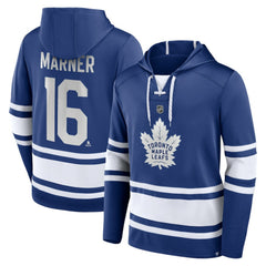 Mitch Marner Toronto Maple Leafs Fanatics Name & Number Lace-Up Pullover Hoodie - Blue - NHL