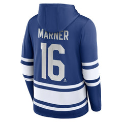 Mitch Marner Toronto Maple Leafs Fanatics Name & Number Lace-Up Pullover Hoodie - Blue - NHL