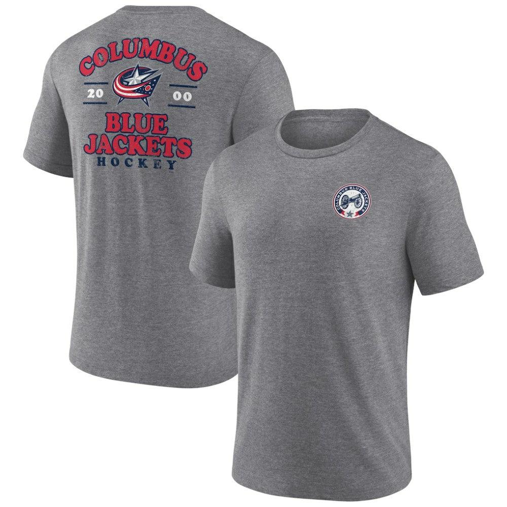 Columbus Blue Jackets Fanatics Winger Tri-Blend T-Shirt - Heather Gray - NHL