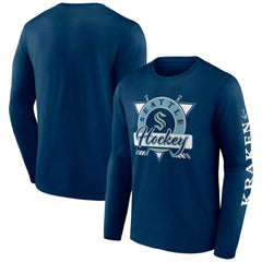 Seattle Kraken Fanatics Rinkside Long Sleeve T-Shirt - Deep Sea Blue - NHL