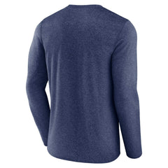 Seattle Kraken Fanatics Long Sleeve T-Shirt - Heather Deep Sea Blue - NHL