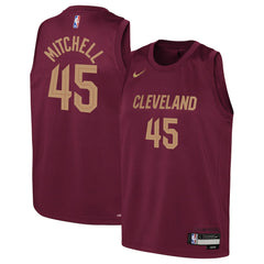 Donovan Mitchell Cleveland Cavaliers Youth Swingman Jersey Icon Editi- Wine - NBA