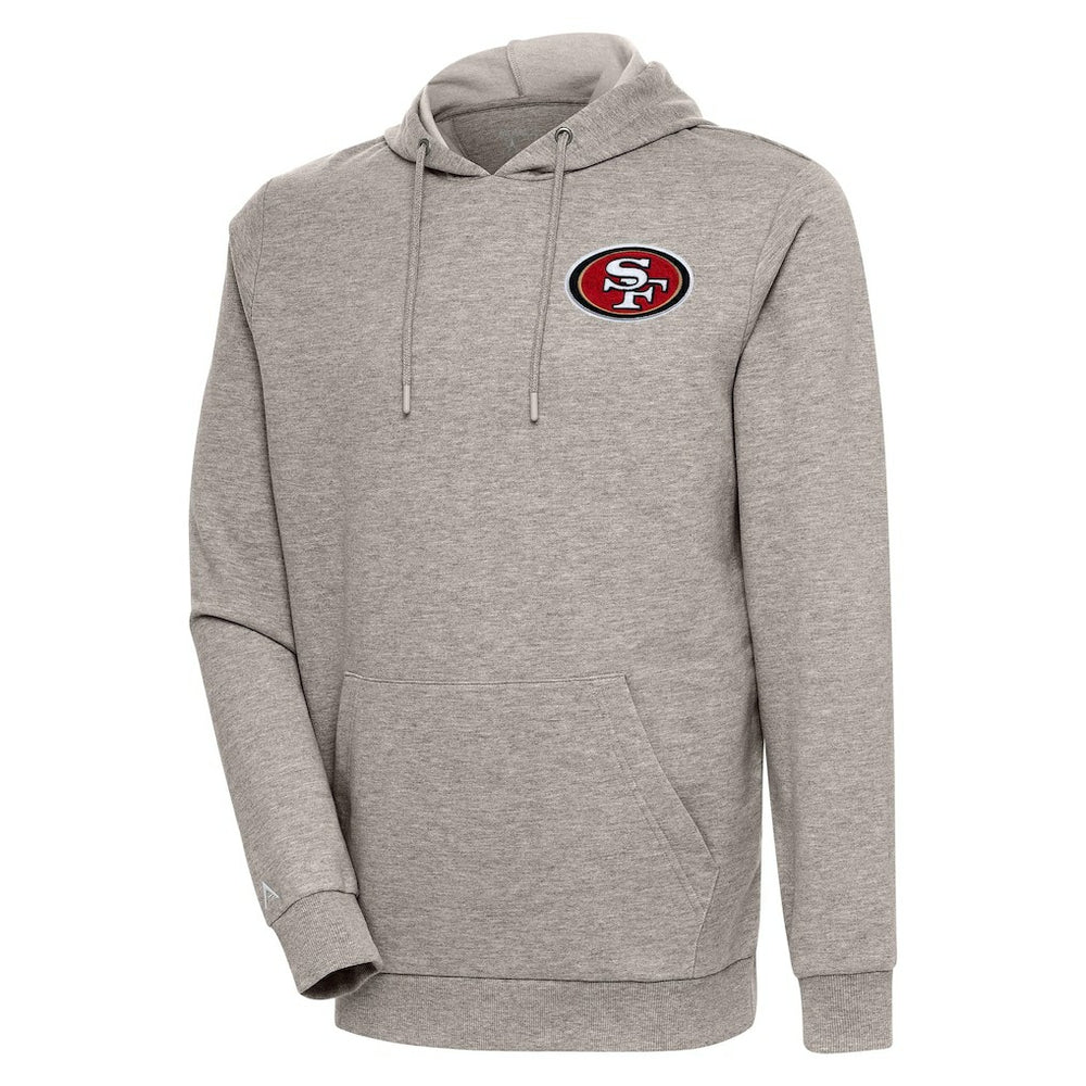 San Francisco 49ers Antigua Action Lightweight Pullover Hoodie Oatmeal | NFL