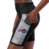 Buffalo Bills Certo Women's High Waist Logo Two-Pocket Biker Shorts Black | NFL