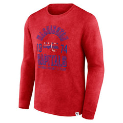 Washington Capitals Fanatics Keep The Zone Long Sleeve T-Shirt - Heather Red - NHL