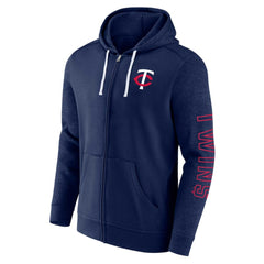 Minnesota Twins Fanatics Offensive Line Up Lightweight Full-Zip Hoodie - MLB