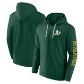 Athletics Fanatics Offensive Line Up Lightweight Full-Zip Hoodie - MLB