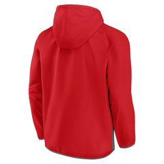 Chicago Bulls Anorak Flagrant Foul Color-Block Raglan Hoodie Half-Zip Jacket Red/Gray - NBA