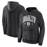 Brooklyn Nets Foul Trouble Snow Wash Raglan Pullover Hoodie Heather Charcoal - NBA