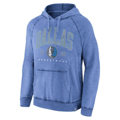 Dallas Mavericks Foul Trouble Snow Wash Raglan Pullover Hoodie Heather Blue - NBA