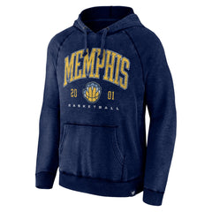 Memphis Grizzlies Foul Trouble Snow Wash Raglan Pullover Hoodie Heather Navy - NBA